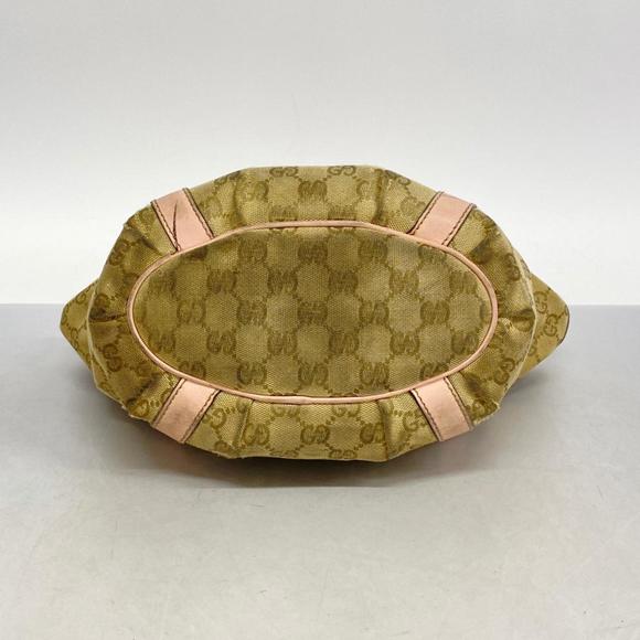 Gucci Tote Bag GG Canvas 211983 Leather Pink Beige Champagne Women's - Picture 2 of 16